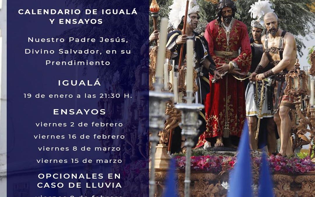 Igualá de costaleros de Nuestro Padre Jesús Divino Salvador en su Prendimiento y Nuestra Señora de la Piedad