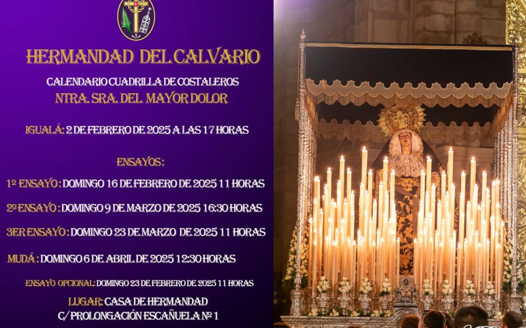 Igualá de costaleros de Nuestra Señora del Mayor Dolor