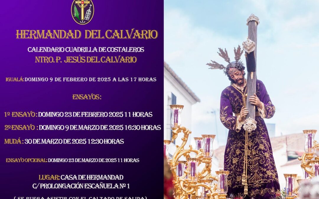 Igualá de costaleros de Nuestro Padre Jesús del Calvario