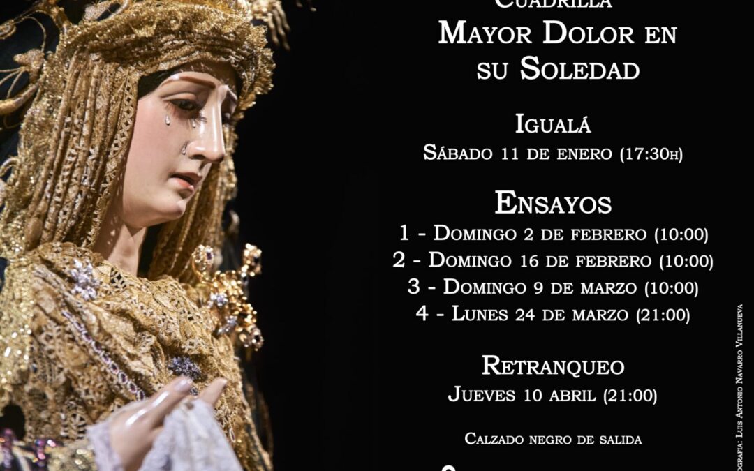 Igualá de costaleros de Nuestra Señora del Mayor Dolor en su Soledad