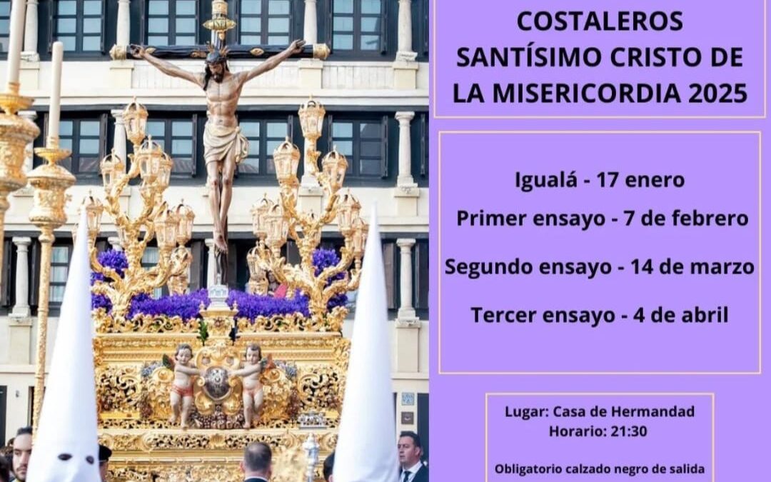 Igualá de costaleros del Santísimo Cristo de la Misericordia