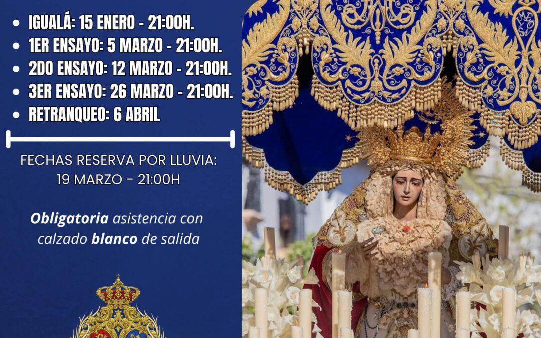 Igualá de costaleros de Nuestra Señora de la Palma