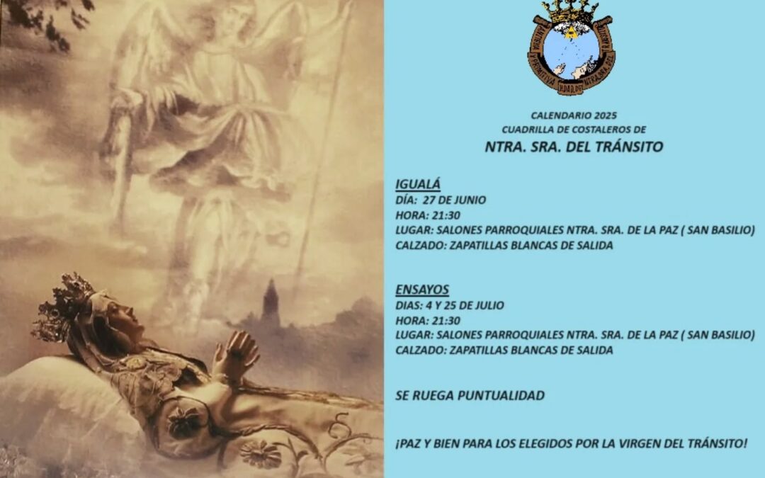 Igualá de costaleros de Nuestra Señora del Tránsito