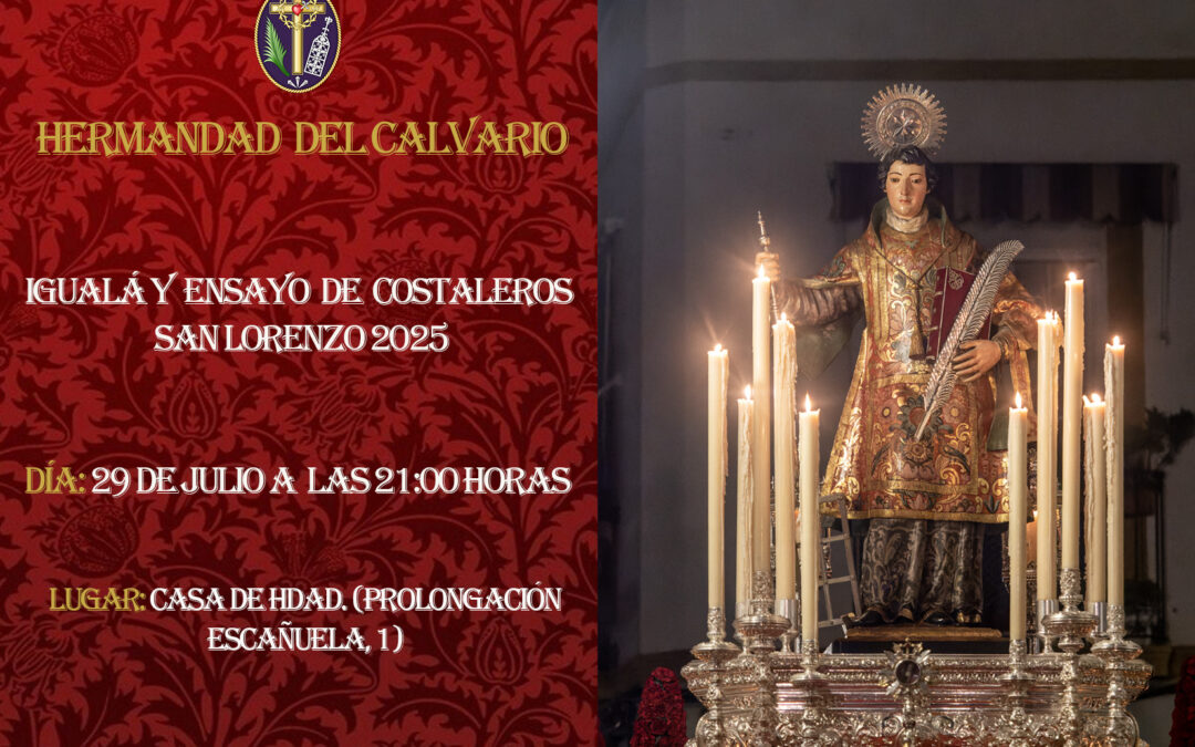 Igualá y Ensayo de costaleros de San Lorenzo Mártir