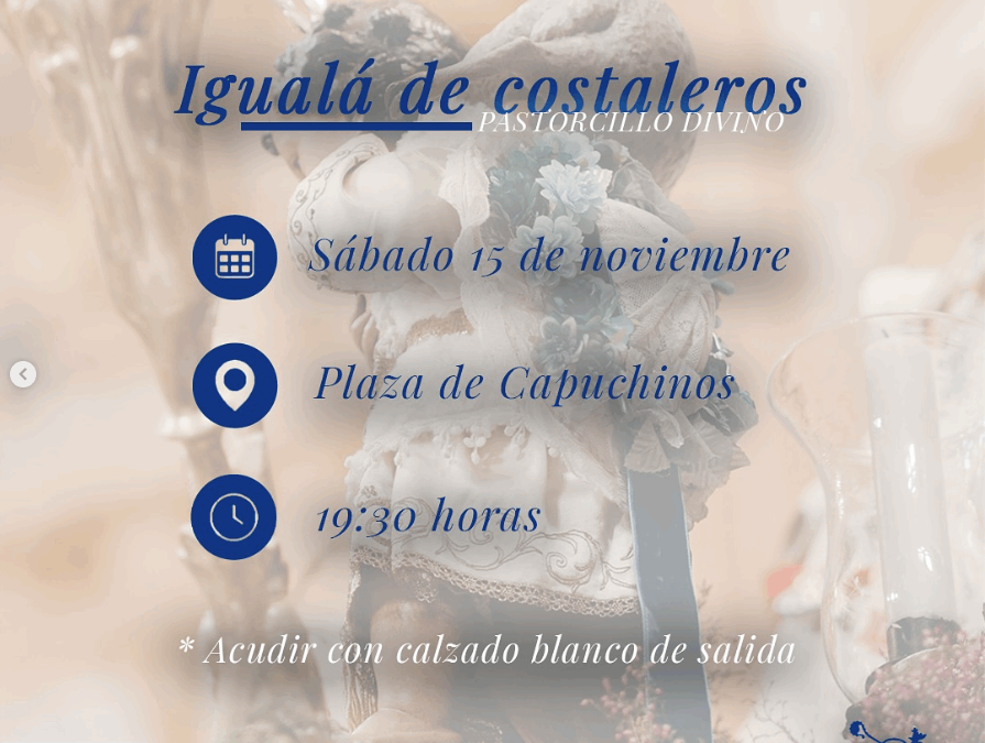 Igualá de costaleros del Pastorcillo Divino