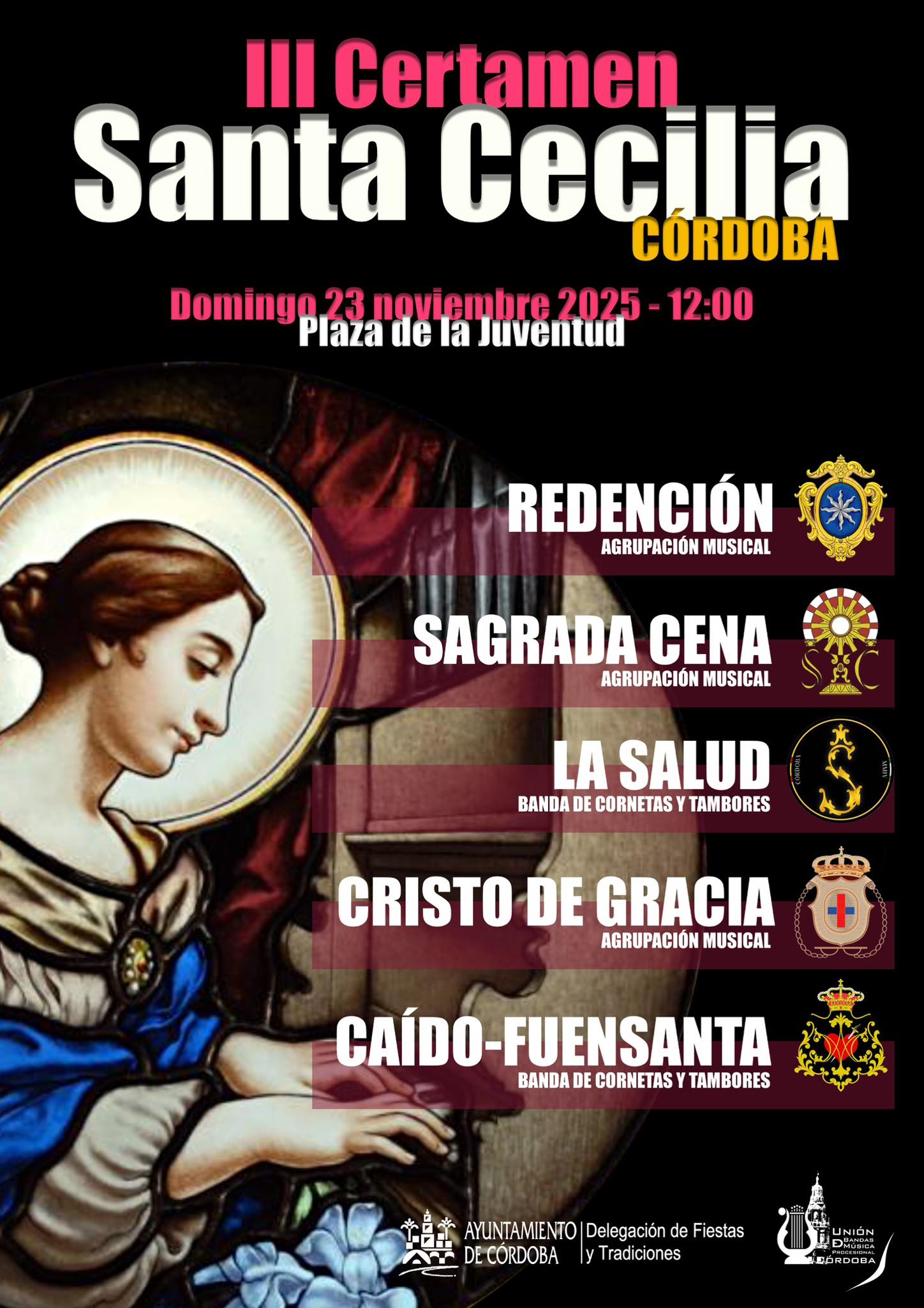 Córdoba celebrará el III Certamen de Bandas por Santa Cecilia en la Plaza de la Juventud