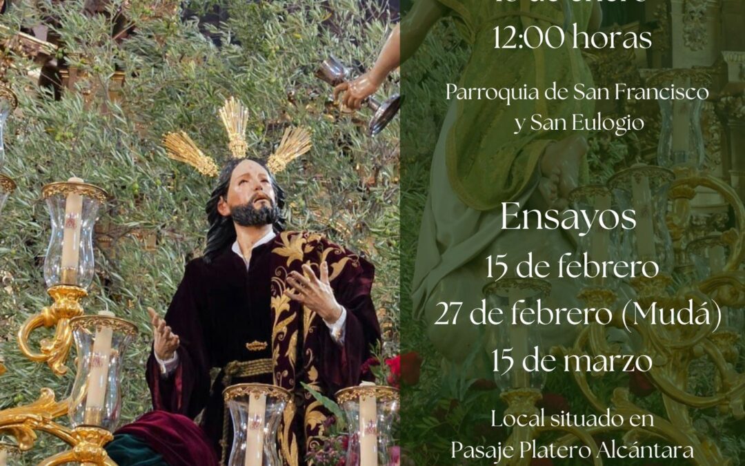 Igualá de costaleros de Nuestro Padre Jesús de la Oración en el Huerto