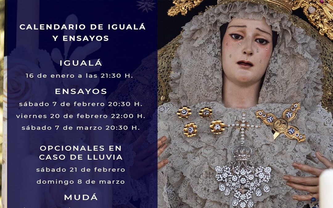 Igualá de costaleros de Nuestra Señora de la Piedad