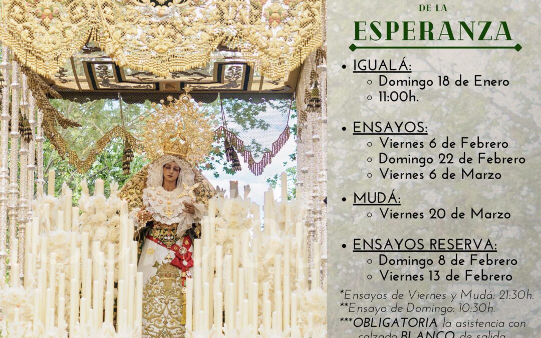 Igualá de costaleros de María Santísima de la Esperanza