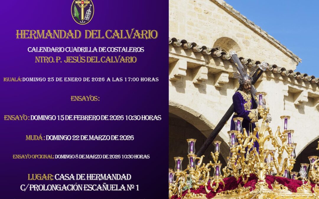 Igualá de costaleros de Nuestro Padre Jesús del Calvario