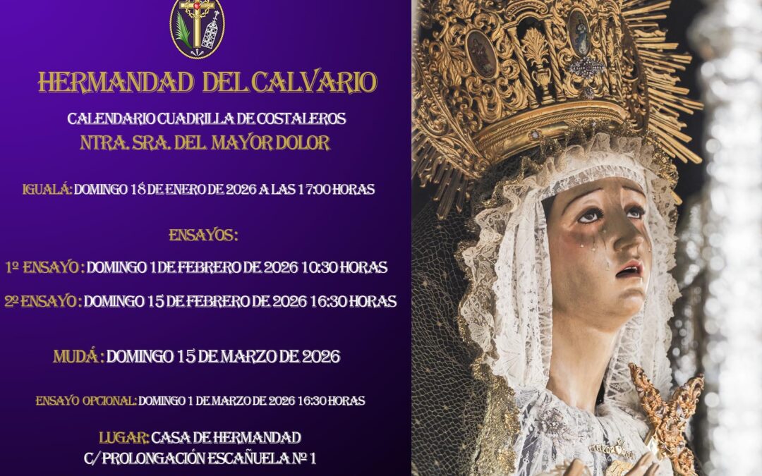 Igualá de costaleros de Nuestra Señora del Mayor Dolor