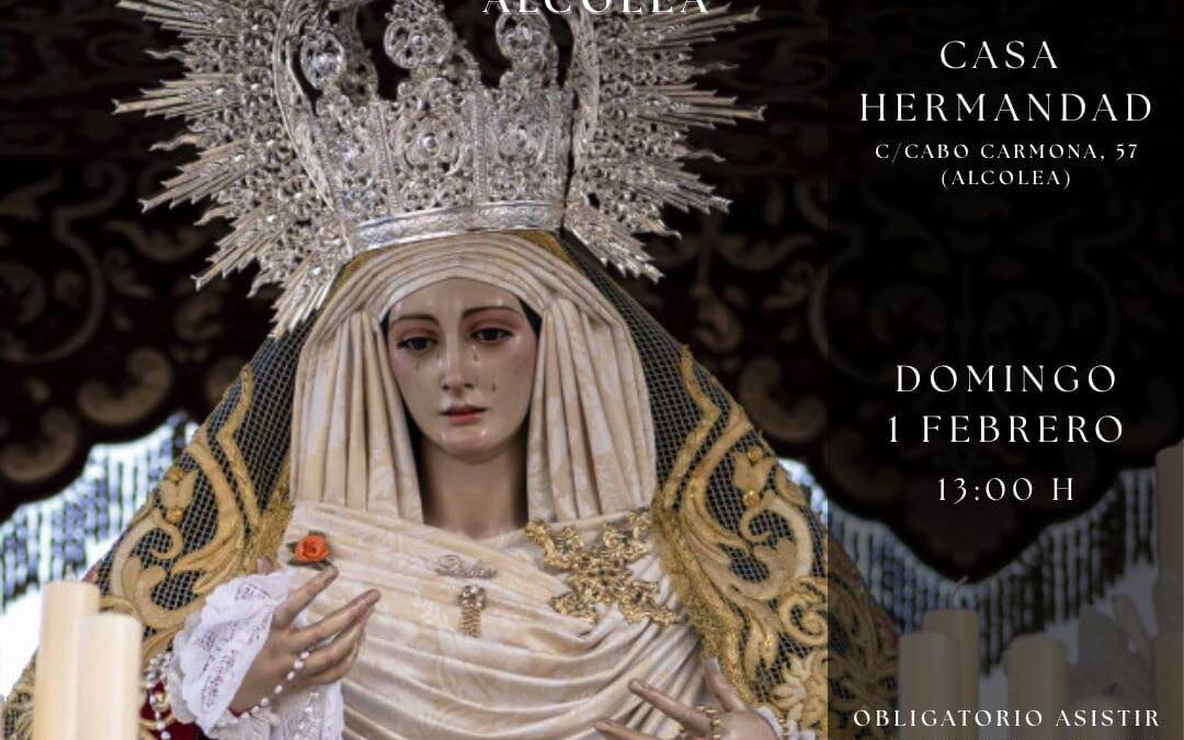 Igualá de costaleros de María Santísima de los Dolores de Alcolea