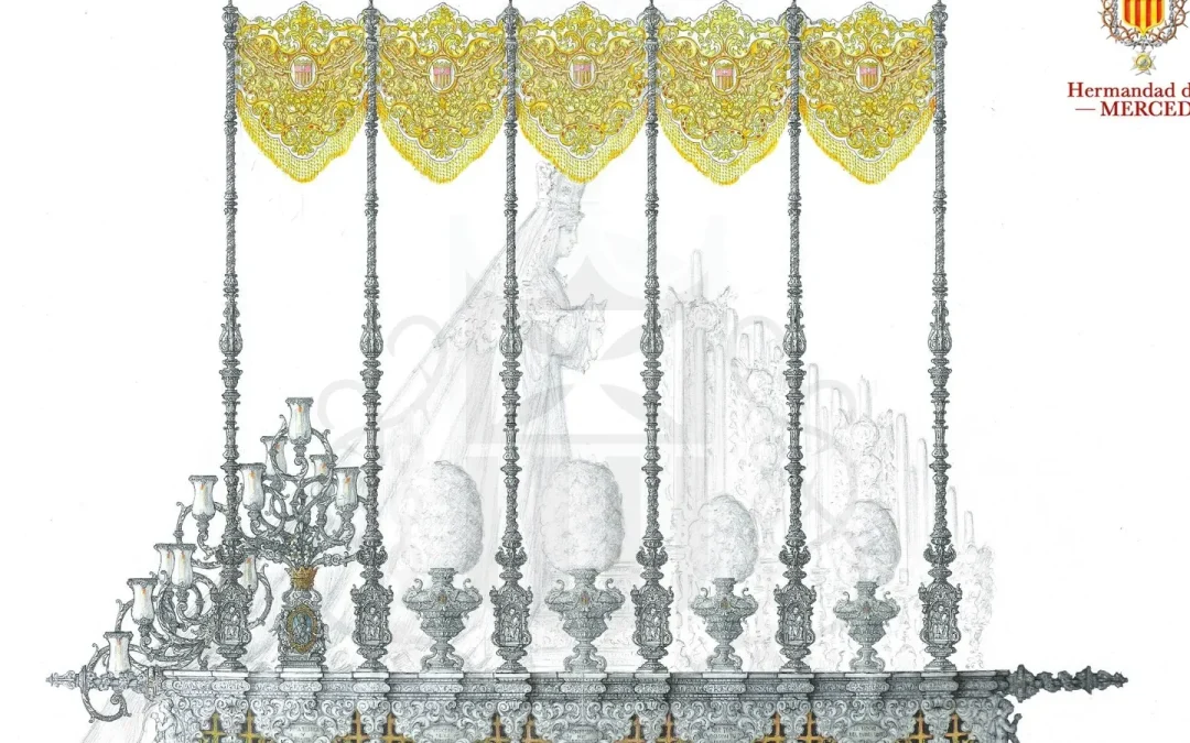 Presentación de la restauración y pasado a blanco del paso de palio de Nuestra Señora de la Merced