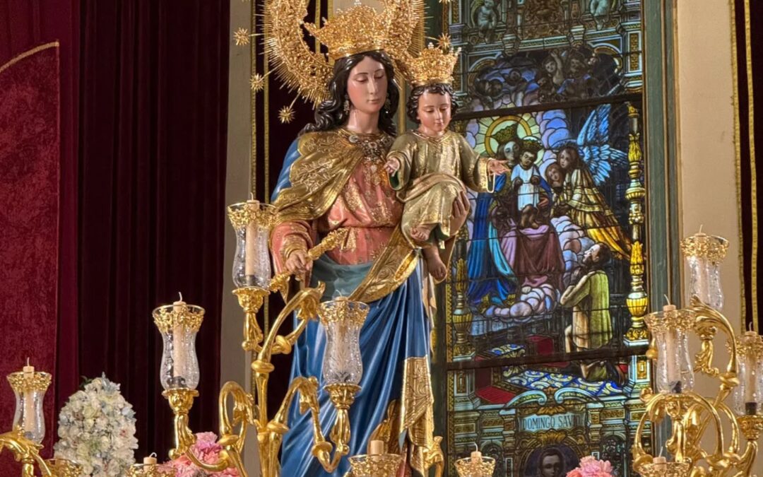 Acto de acogida de María Auxiliadora Coronada, San Juan Bosco y Santo Domingo Savio y Misa