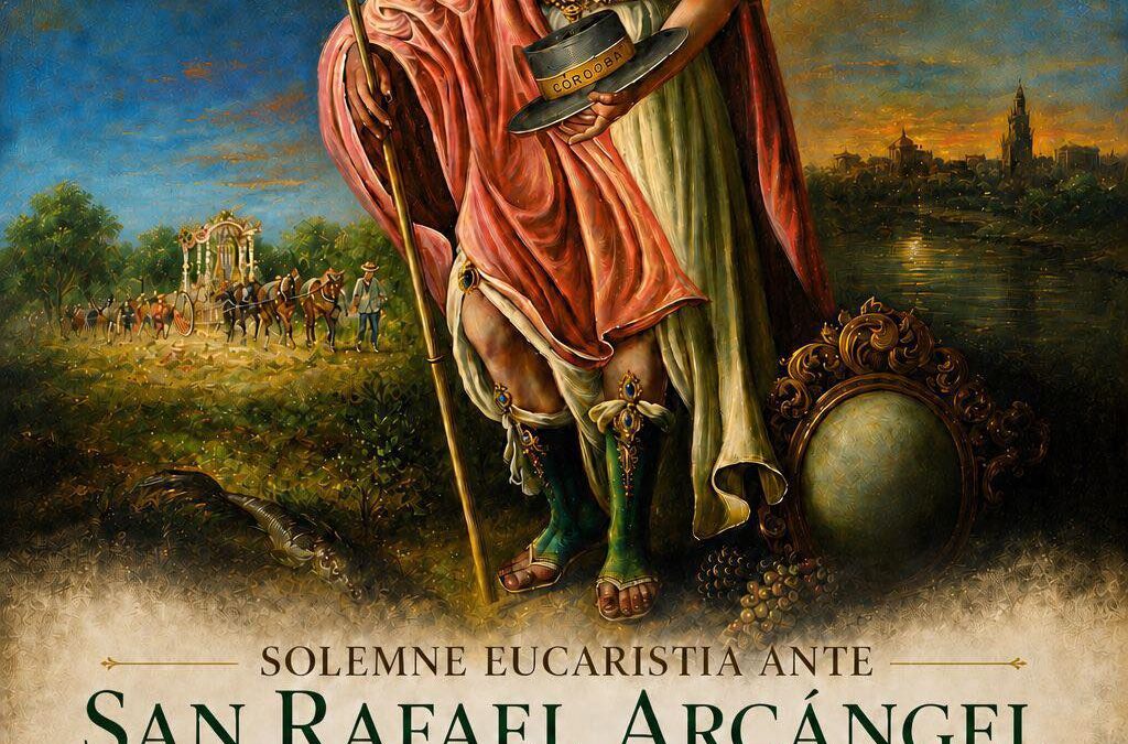 Misa de despedida ante el Arcángel San Rafael de la Hermandad del Rocío