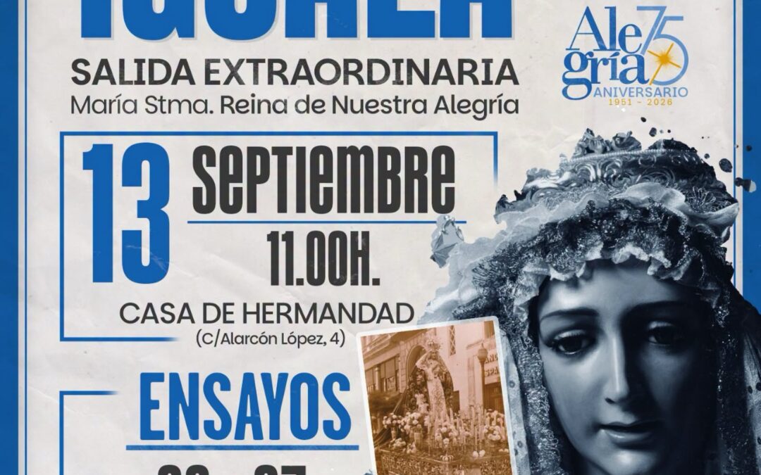 Igualá de costaleros de María Santísima Reina de Nuestra Alegría de cara a su Salida Extraordinaria
