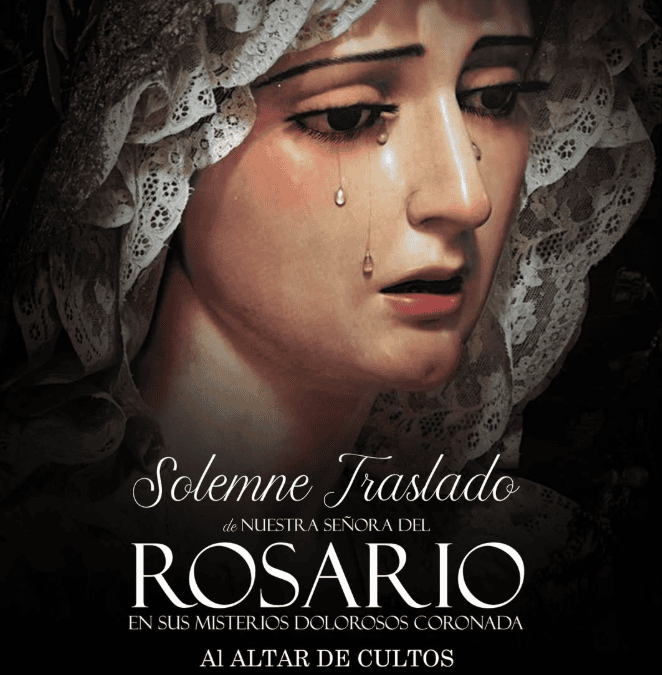 Traslado de Nuestra Señora del Rosario Coronada a su altar de cultos